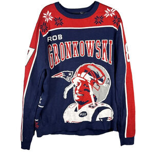 NFL New England Patriots Rob Gronkowski Ugly Christmas Sweater Mens 2XL‎